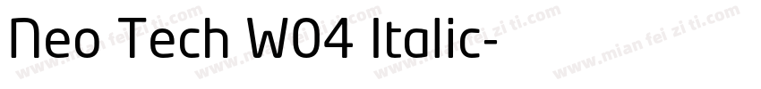 Neo Tech W04 Italic字体转换